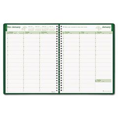 Rediform EcoLogix Recycled Weekly Planner, 15-Minute Appts., 11 x 8-1/2, Green, 2012 REDCB425WGRN