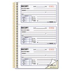Rediform Money Receipt Book, 2-3/4 x 5, Two-Part Carbonless, 225 Sets/Book RED8L829