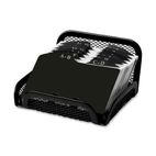 Rolodex 22291ELD Metal/Mesh Open Tray Business Card File Holds 125 2 1/4 x 4 Cards Black