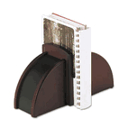 Rolodex Bookends, Nonskid, 10 x 4 1/2 x 6 1/8, Solid Wood, Mahogany ROL19350