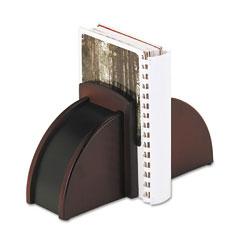 Rolodex Bookends, Nonskid, 10 x 4 1/2 x 6 1/8, Solid Wood, Mahogany ROL19350