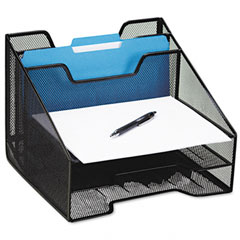 Rolodex Combination Sorter, Five Sections, Mesh, 12 1/2 x 11 1/2 x 9 1/2, Black ROL1742322