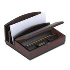 Rolodex Desk Organizer, Three Sections, Wood, 10w x 5 7/8d x 8 5/8h, Mahogany ROL19290