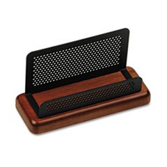 Rolodex Distinctions Business Card Holder, Capacity 50 2 1/4 x 4 Cards, Cherry/Black ROL1813857