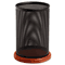 Rolodex Distinctions Jumbo Metal and Wood Pencil Cup, 4 1/2 dia. x 6 1/2, Black/Cherry ROL1813859