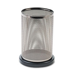 Rolodex Distinctions Jumbo Metal and Wood Pencil Cup, 4 1/2 dia. x 6 1/2, Black ROLE23542