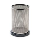 Rolodex Distinctions Jumbo Metal and Wood Pencil Cup, 4 1/2 dia. x 6 1/2, Black ROLE23542