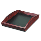 Rolodex Executive Woodline II Front Loading Single Letter Desk Tray, Wood, Mahogany ROL19200
