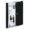 Rolodex Faux Leather Business Card Book Holds 240 2 1/4 x 4 Cards, Black/Silver ROL26507