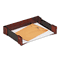 Rolodex Letter Tray, Leather/Wood, Mahogany ROL81759
