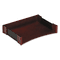 Rolodex Letter Tray, Leather/Wood, Mahogany ROL81759