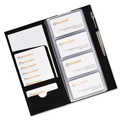 Rolodex Low Profile Business Card Book, 96 Card Capacity, Black ROL76659