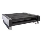 Rolodex Low-Profile Mesh Printer Stand, 21 x 18 x 5 3/4, Black/Silver ROL82413