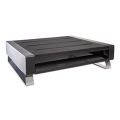 Rolodex Low-Profile Mesh Printer Stand, 21 x 18 x 5 3/4, Black/Silver ROL82413