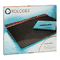 Rolodex Mahogany Wood and Black Faux Leather Desk Pad, 23 7/8 x 19 7/8 x 11/16 ROL81769