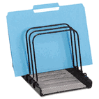 Rolodex Mesh Flip File Folder Sorter, Five Sections, Black, 7 4/5 x 1 7/8 x 10 2/5 ROL1742323