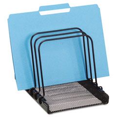 Rolodex Mesh Flip File Folder Sorter, Five Sections, Black, 7 4/5 x 1 7/8 x 10 2/5 ROL1742323