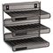 Rolodex Mesh Three-Tier Letter Size Desk Shelf, 12 1/2 x 9 1/4 x 12 1/2, Black ROL22341