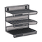Rolodex Mesh Three-Tier Letter Size Desk Shelf, 12 1/2 x 9 1/4 x 12 1/2, Black ROL22341