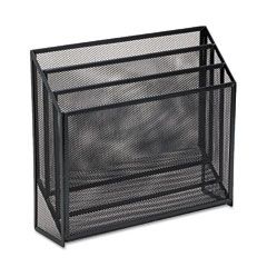 Rolodex Mesh Three-Tier Organizer, 12 3/4 x 3 1/2 x 11 1/2, Black ROL22347ELD