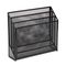 Rolodex Mesh Three-Tier Organizer, 12 3/4 x 3 1/2 x 11 1/2, Black ROL22347ELD