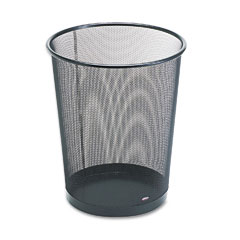 Rolodex Wastebasket, Round, Wire Mesh, 11 1/2 dia x 14 1/4 h, Black ROL22351