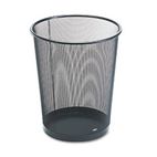 Rolodex Wastebasket, Round, Wire Mesh, 11 1/2 dia x 14 1/4 h, Black ROL22351