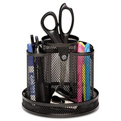 Rolodex Wire Mesh Spinning Desk Sorter, Black ROL1773083