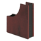 Rolodex Wood and Faux Leather Magazine File, 3 1/2 x 10 x 11 13/16, Black/Mahogany ROL81768