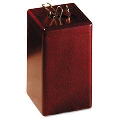 Rolodex Wood Tones Paper Clip Holder, Wood, 2 1/8 x 2 1/8 x 3 1/2, Mahogany ROL23370