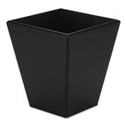 Rolodex Wood Tones Wastebasket, Trapezoidal, Wood, Black ROL62545