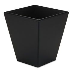 Rolodex Wood Tones Wastebasket, Trapezoidal, Wood, Black ROL62545