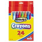 RoseArt Crayons, Classic Colors, 24/Pk RAI024VA48