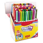 RoseArt Supertip Washable Markers, 100 Assorted Colors, 100/Set RAI3028WA4