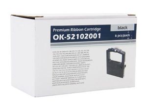 Rosewill RTCA-52102001 6 Packs Ribbon Replacement for Okidata ML120/172/180/190/320/321 Series and Turbo Series, Black