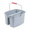 Rubbermaid Commercial 19-Quart Double Utility Pail, 18 x 14-1/2 x 10, Gray Plastic RCP262888GY