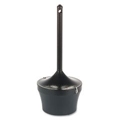 Rubbermaid Commercial Aladdin Smokers' Station, Round, Steel, 4.5 gal, Bronze RCPR1639EHBZ