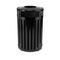 Rubbermaid Commercial Avenue Small Open Top Waste Receptacle, Round, Steel, 23 gal, Black RCPMH24PLBK