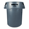 Rubbermaid Commercial Brute Vented Trash Receptacle, Round, 44 gal, Gray RCP264360GY