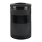 Rubbermaid Commercial Classics Perforated Open Top Receptacle, Round, Steel, 51 gal, Black RCPS55ETBK