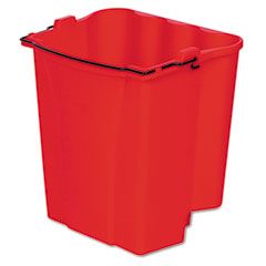 Rubbermaid Commercial Dirty Water Bucket for Wavebrake Bucket/Wringer, 18-Quart, Red RCP9C74RED