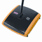 Rubbermaid Commercial Dual Action Sweeper, Boar/Nylon Bristles, 42" Steel/Plastic Handle, Black/Yellow RCP421388BLA