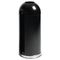 Rubbermaid Commercial European & Metallic Series Open Top Receptacle, Round, 15 gal, Black RCPR1536EOTGLBK