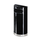 Rubbermaid Commercial European & Metallic Series Receptacle, Half-Round, 9 gal, Black/Chrome RCPSO820BPL