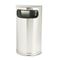 Rubbermaid Commercial European & Metallic Series Receptacle, Half-Round, 9 gal, Satin Stainless RCPSO8SSSPL