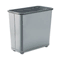 Rubbermaid Commercial Fire-Safe Wastebasket, Rectangular, Steel, 7.5 gal, Gray RCPWB30RGY