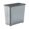 Rubbermaid Commercial Fire-Safe Wastebasket, Rectangular, Steel, 7.5 gal, Gray RCPWB30RGY