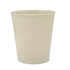 Rubbermaid Commercial Fire-Safe Wastebasket, Round, Steel, 6 1/2 gal, Almond RCPWB26AL