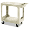 Rubbermaid Commercial Flat Shelf Utility Cart, 2-Shelf, 19-3/16w x 37-7/8d x 33-1/3h, Beige RCP450500BG
