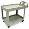 Rubbermaid Commercial Heavy-Duty Utility Cart, 2-Shelf, 25-7/8w x 45-1/4d x 33-1/4h, Beige RCP452088BG